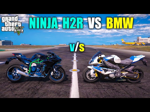 KAWASAKI NINJA H2R VS BMW S1000RR | GTA V GAMEPLAY | RG GAMER