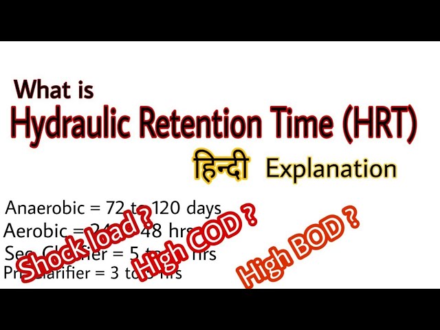 Hydraulic retention time | Hydraulic residence time | HRT | @ETPKnowledgeJunction