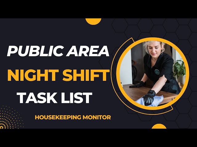 Housekeeping Public Area Night Task List 2023