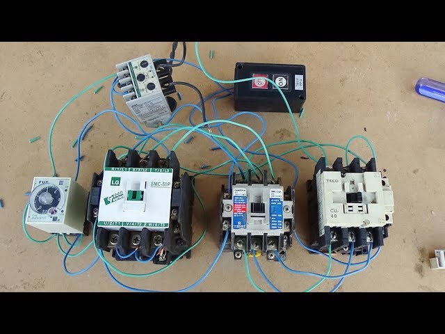 Star Delta Starter Timer off Power And Wiring Control Circuit With Practical IN URDU