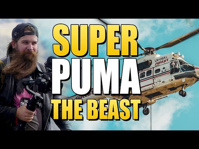 Super Puma Heli lifting tons of steel