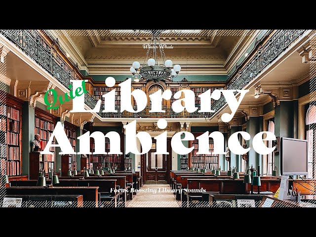Quiet Library Ambience Background Noise for Study, Focus | White Noise, 도서관 백색소음