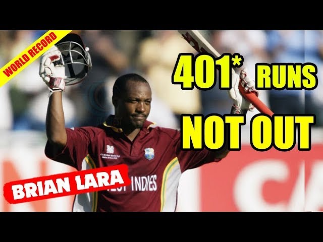 Brian Lara Cricket History Record 401 Not Out   Elite Sports