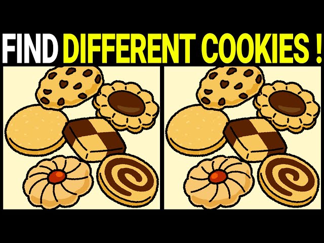 🧠💪🏻 Spot the Difference Game | Find 3 Differences in 90 Seconds!  《Piece of Cookie》