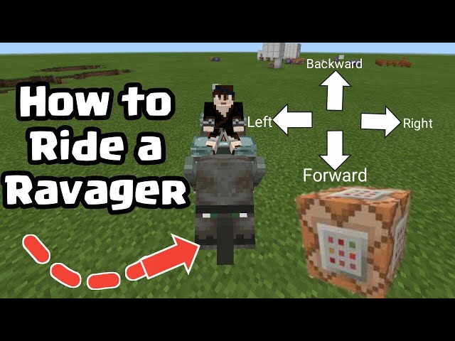 How to Ride and Control a Ravager in Minecraft using Command Block