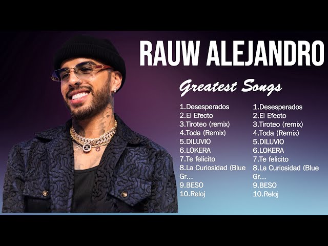 Rauw Alejandro Latin Music Greatest Hits Playlist ~ Top 100 Artists To Listen in 2024