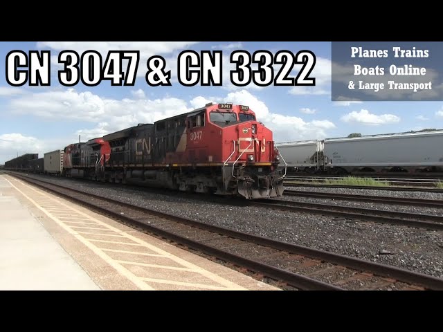 CN M485 Manifest Train CN 3047 & CN 3322 Locomotives Strathroy Sub