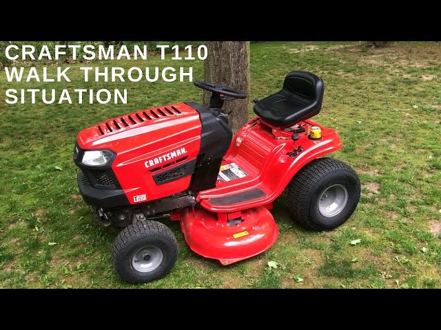 Craftsman T110 17.5-HP 42-in riding lawn mower review / walkthrough