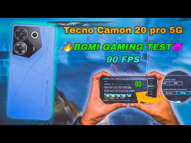 Tecno camon 20 pro 5g pubg 90 test | Tecno Camon 20 Pro 5g Smooth+90FPS Bgmi & Pubg Mobile Fps Test