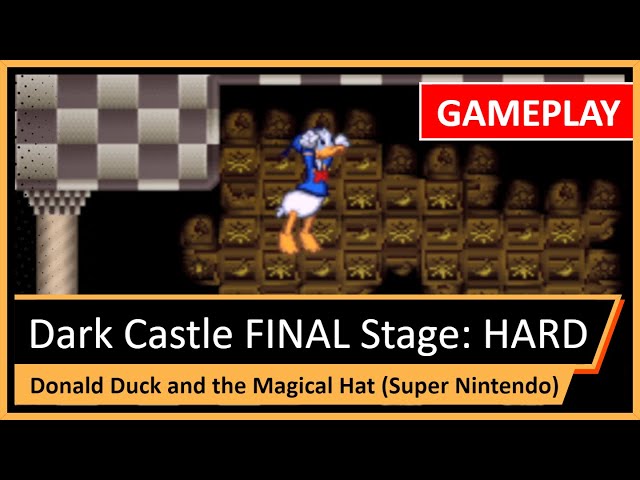 Dark Castle Final Stage Gameplay: Hard Difficulty | Donald Duck and the Magical Hat | Super Nintendo