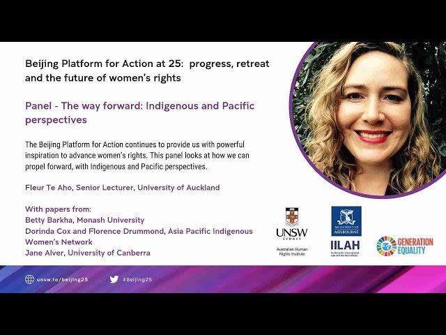 Beijing Platform for Action at 25 - The way forward: Indigenous and Pacific perspectives