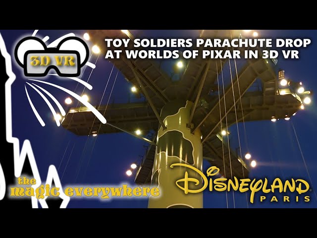 [3D VR] Toy Soldiers Parachute Drop at Worlds of Pixar Disneyland Paris Walt Disney Studios