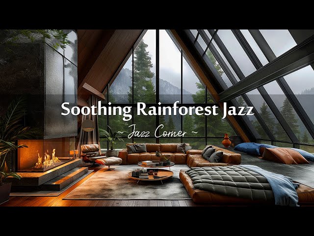 Soothing Rainforest Jazz - Smooth Sleep Music, Cozy Room Vibes & Gentle Rain Sounds for Relaxation