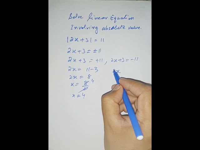 Solve linear equation involving absolute value