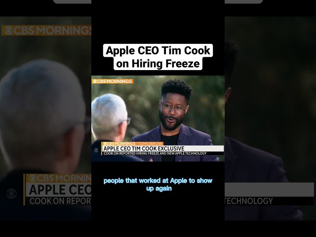 Apple CEO Tim Cook on Hiring Freeze #apple