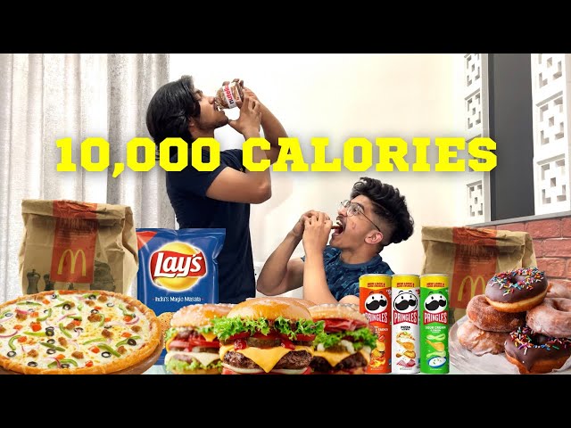 TWO TEENAGERS TRY THE 10,000 CALORIE CHALLENGE (with a twist)