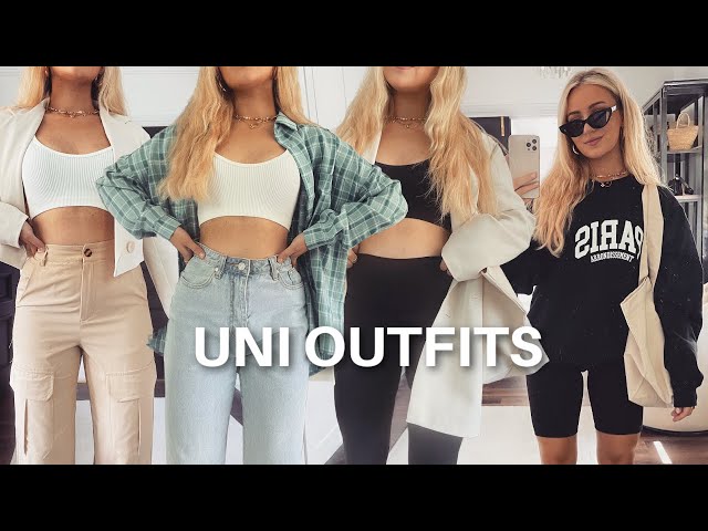 UNI / COLLEGE OUTFIT IDEAS 2022 / Realistic comfy and casual outfits! Back to school