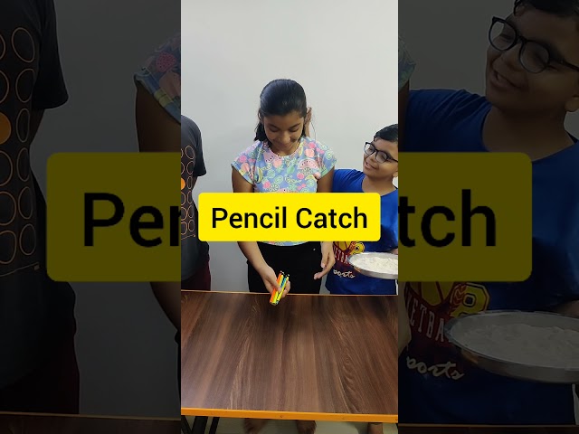 Pencil catch challenge | Party game ideas | Indoor family games | Funny family #shorts