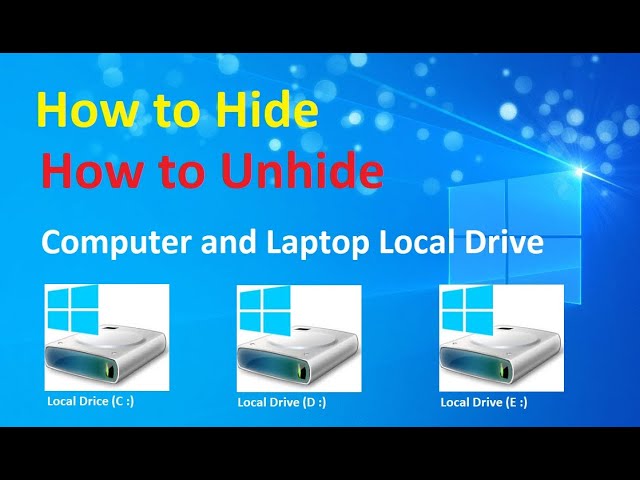 Hide & Unhide Computer Local Drives | கணினி உள் இயக்கிகளை மறைக்க | Tamil | தமிழ்