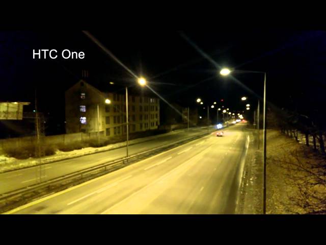 Recorded scene during night using HTC One, Sony Xperia Z and Xperia T, Nexus 4 and Nikon D800