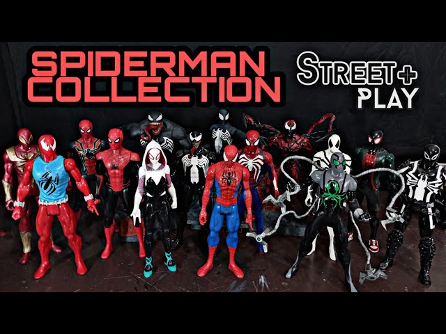 SPIDERMAN TITAN HERO SERIES CUSTOMS AND REPAINTS STREET PLAY COMPLETE COLLECTION OF FIGURES