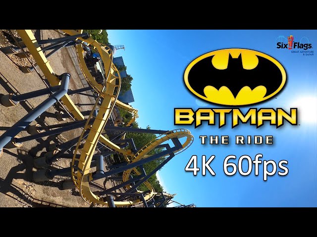 Official Batman The Ride POV 2021 - 4k 60fps - Six Flags Great Adventure