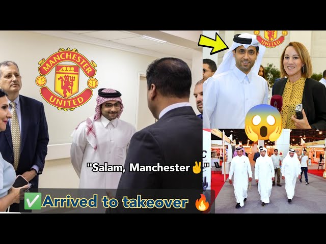 ✅Crazy day!! Al Khelaifi ARRIVES with Sheikh Jassim delegates at Manchester United on takeover deal