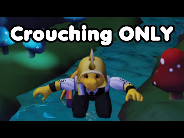 Crouching ONLY Challenge in Rainbow Friends Chapter 2 (Roblox)