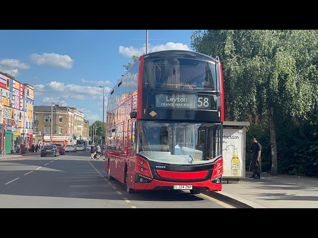 *NEW* Journey on Stagecoach London Route 58 from and towards Leyton. Volvo BZL DD 86181 (LJ24 ZNP)