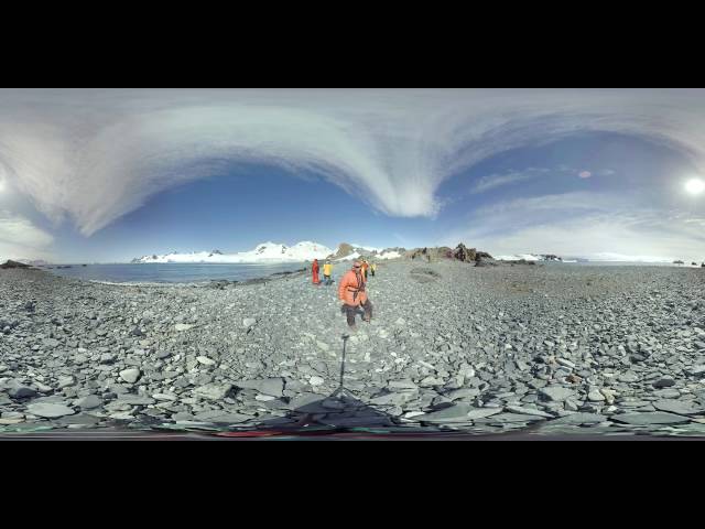 Antarctica: Ornithologist Fabrice Genevois talks fur seals on Half Moon Island (360° VR)