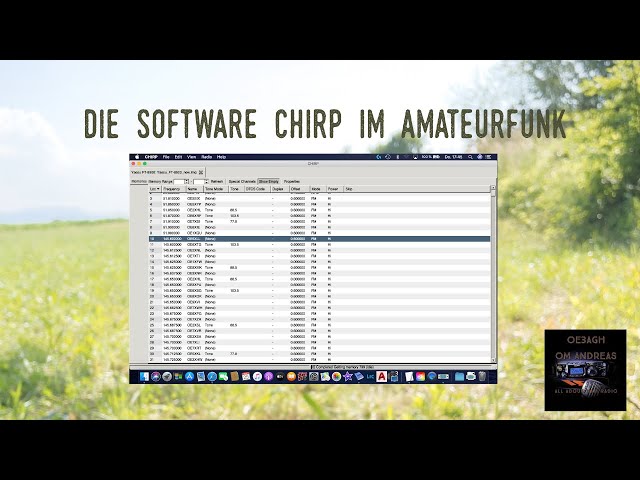 CHIRP -  Die universelle Funkgeräteprogrammiersoftware