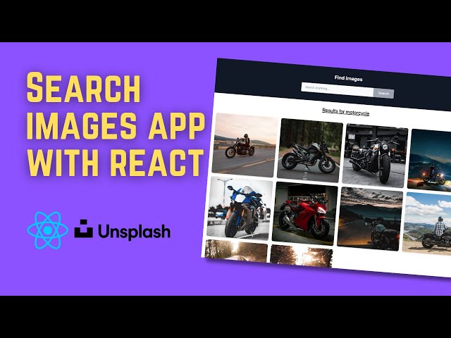 Image Search App using React and Unsplash API
