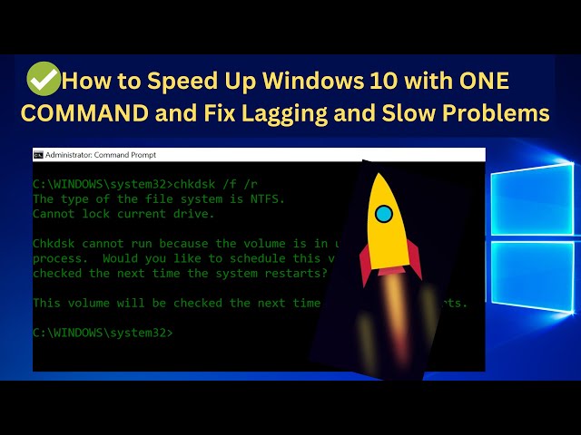 How to Speed Up Windows 10 with ONE COMMAND and Fix Lagging and Slow Problems [2024]✅