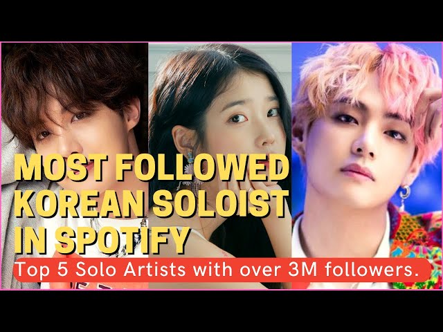 5 most followed Korean Soloists on Spotify [BTS, IU]