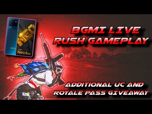 BGMI Live Rush Gameplay with ANEES GAMING | Free UC and RP Giveaway #bgmi #pubg #iqooneo6