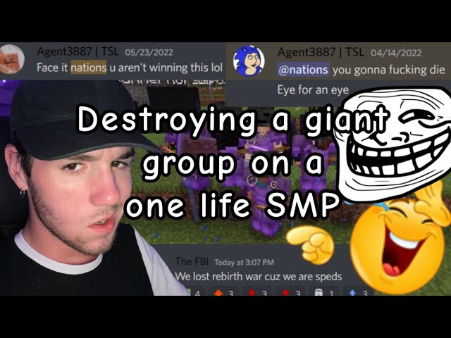 Destroying a giant group on a one life minecraft SMP