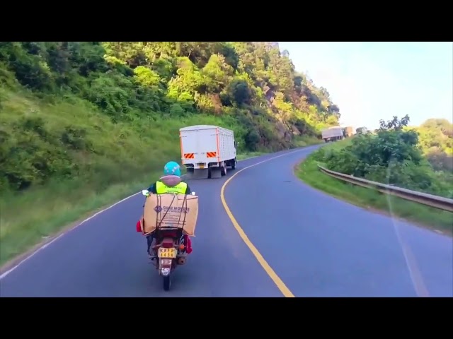 Truck Driving In Africa Kenya Rift valley view piont 17 June 2024