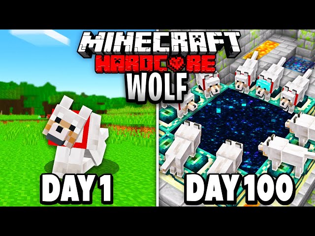 I Survived 100 Days as a WOLF in Hardcore Minecraft... Here's what happened