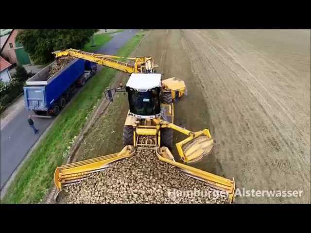 Aerials sugar beet harvest in Cleanliner RL 350 2014   Luftaufnahmen Zuckerrübenernte