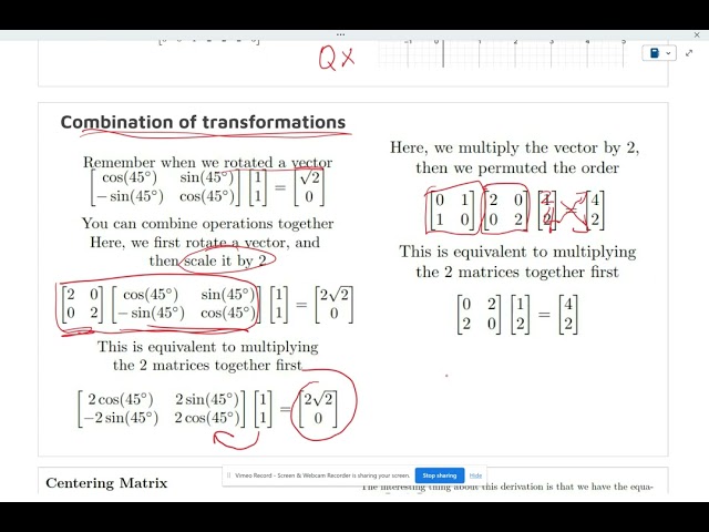 Mathematics of data models: Lecture 6 Part 2 (Treating matrix like numbers, finding the inverse)