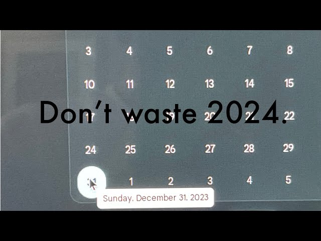 please don’t waste 2024