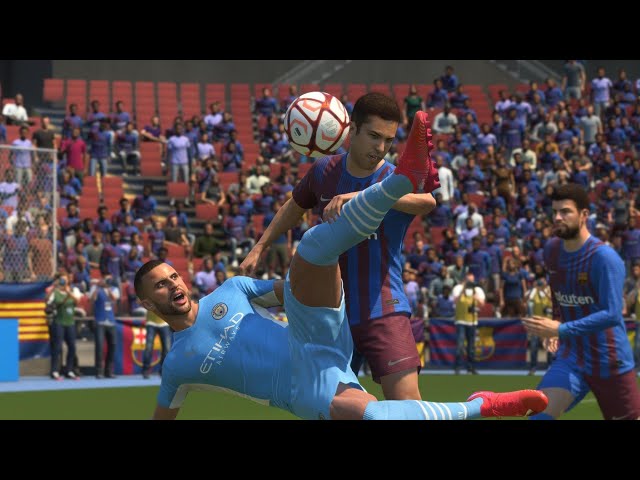 FIFA 22 PS5 - Kyle Walker overhead kick against Barcelona