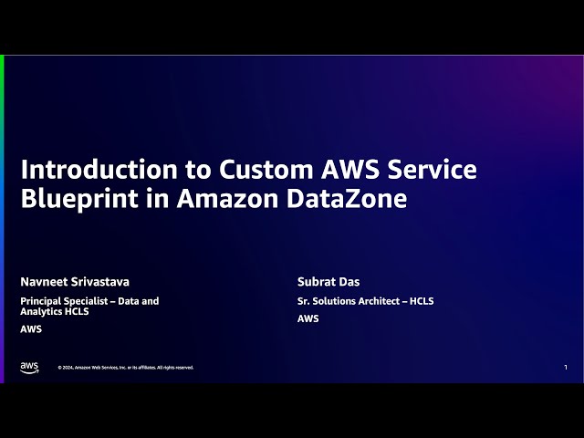 Build a custom blueprint in Amazon DataZone to share existing S3 files | Amazon Web Services