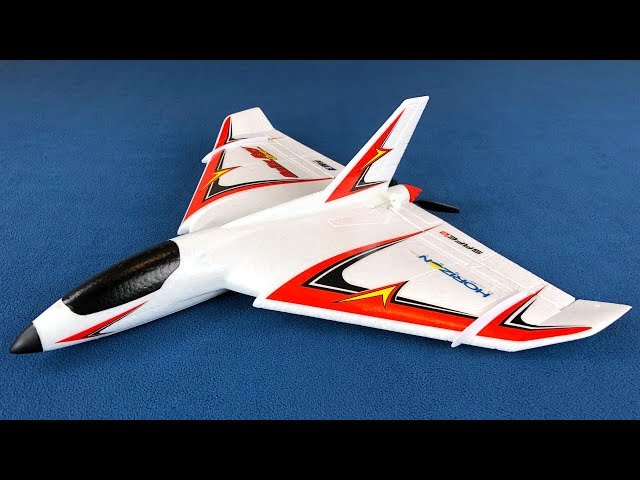 E-flite Delta Ray One RC Trainer Plane Unboxing, Spektrum DX6 Radio Setup, and Review
