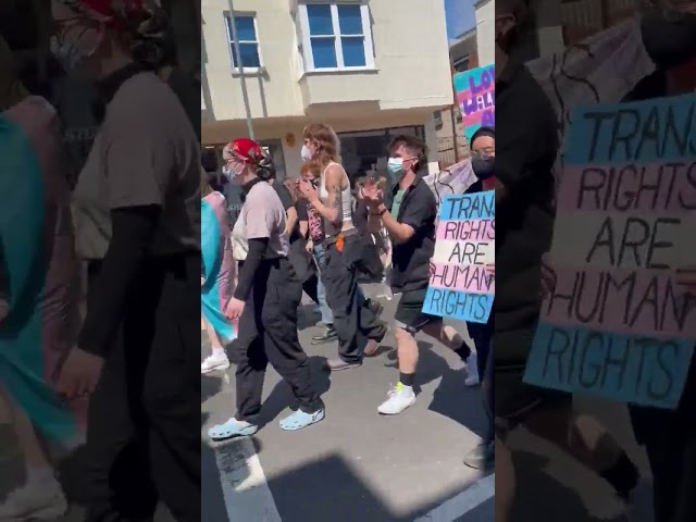 Antifa at women’s rights rally in Brighton, England calling them Nazis