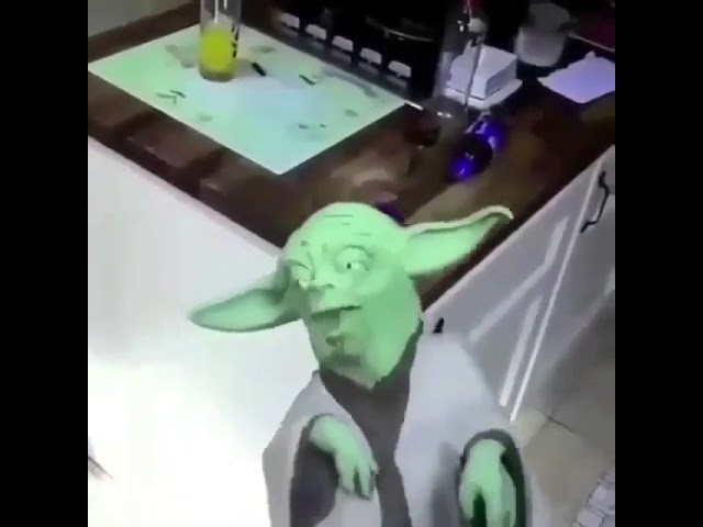 Yoda Puppet Gets Slapped