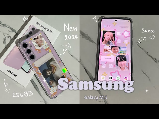 Unboxing Samsung Galaxy A55 Lilac | Test Camera Genshin Impact|Accessories etc.