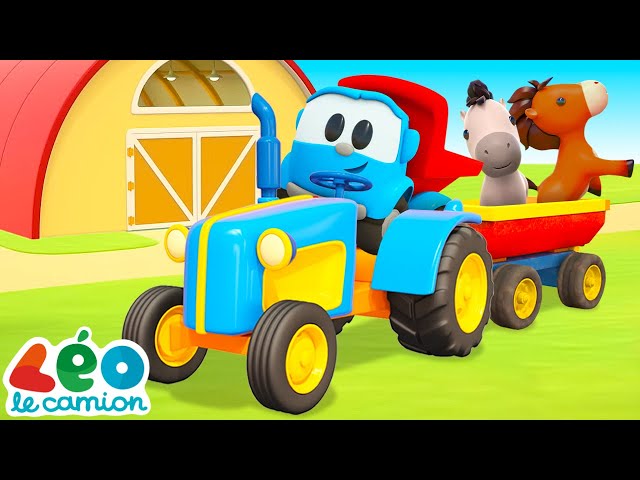 Une écurie pour les chevaux sauvages🐴🏠 Déssins animés avec Léo le camion pour enfants