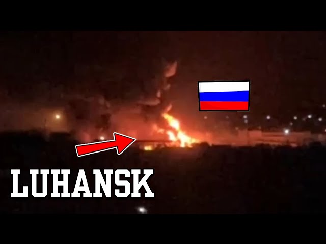 Huge explosion at the invaders' oil depot in Luhansk