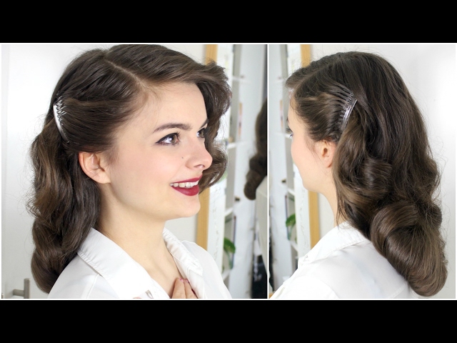 40s Brush Out On Long Hair | Tutorial